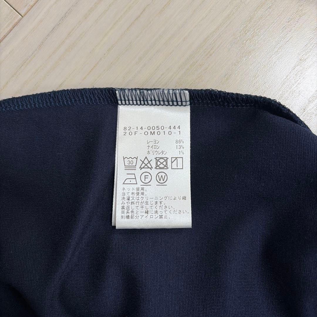 BEAMS GOLF モックネック長袖カットソー ネイビー メンズ