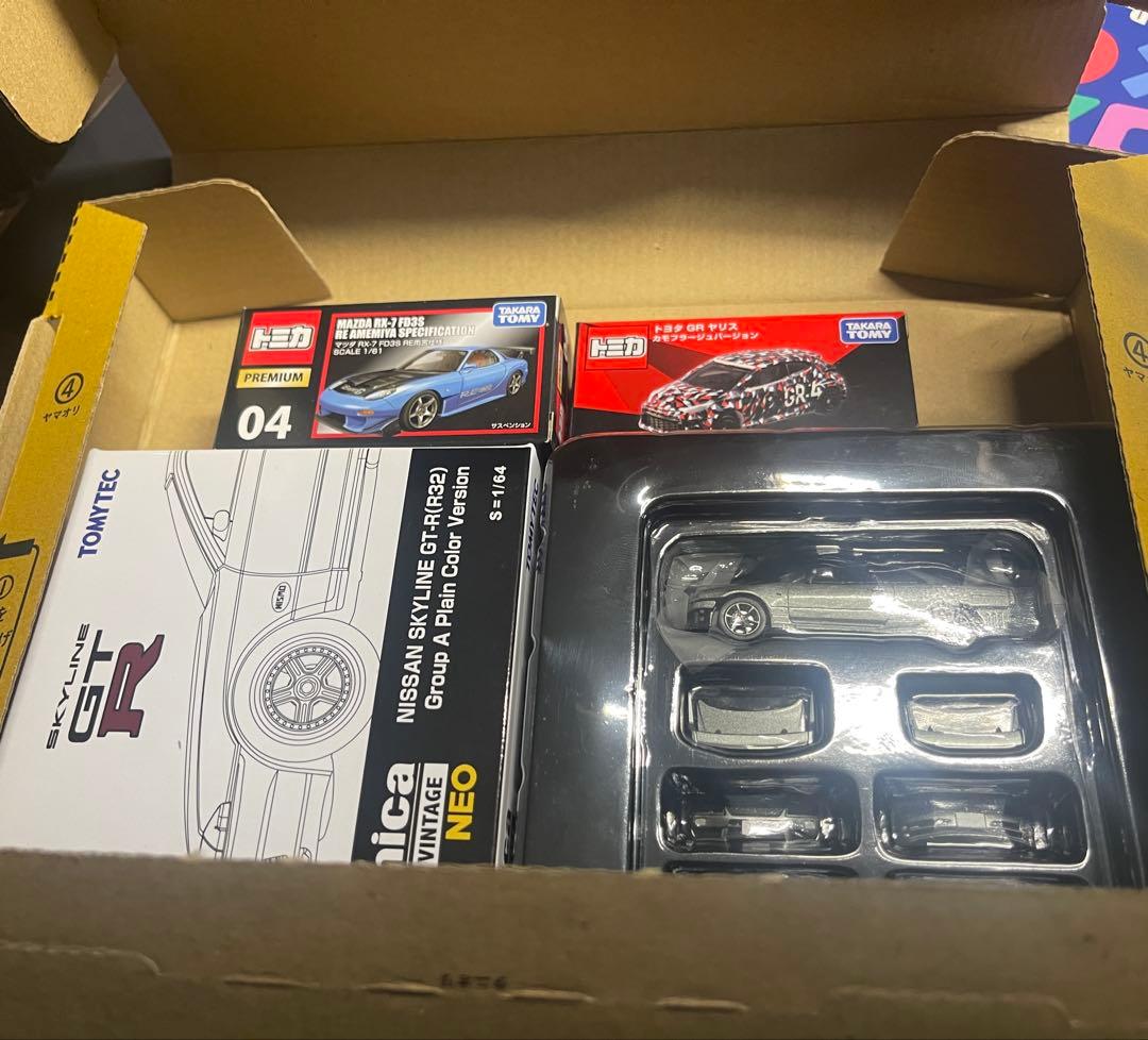 トミカ モデルカー4台セット RX-7雨宮 GTR GTT GRヤリス