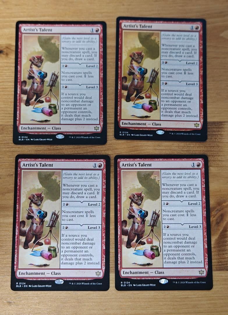 MTG 美術家の才能 Artist's Talent 英語 4枚