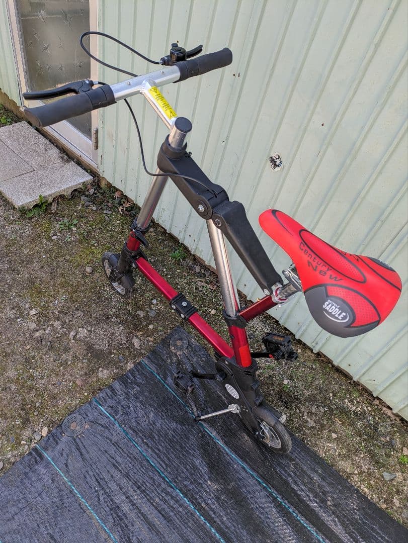 折りたたみ自転車 レッド