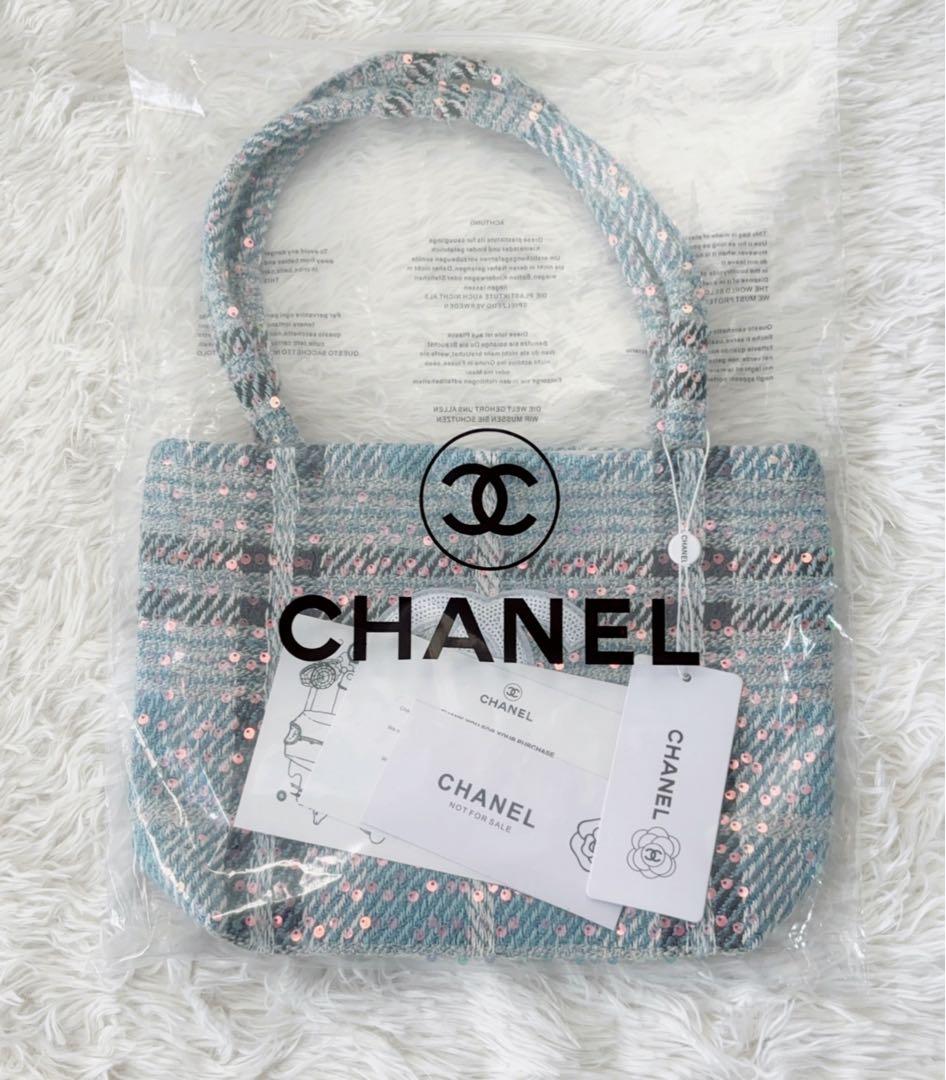 新品CHANELシャネルビューティーノベルティバッグ　ツィードスパンコール