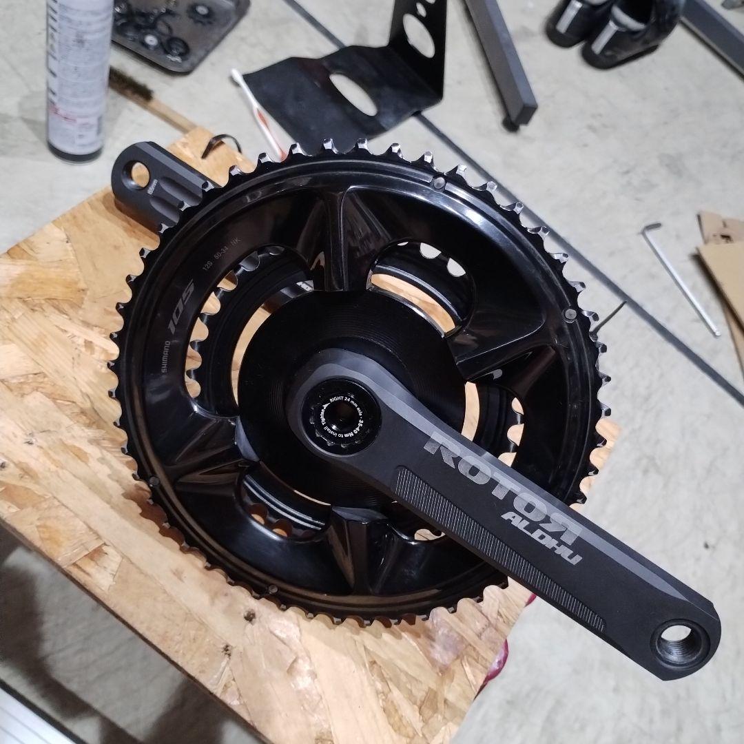 ジミーさん専用。ROTOR ALDHU クランク 155mm チェーンリング付