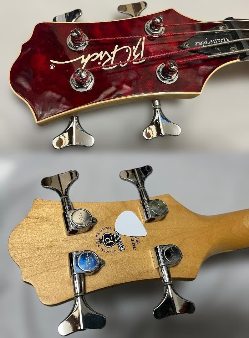 B.C.Rich モッキンバードベース　シースルーレッド　Masterpiece