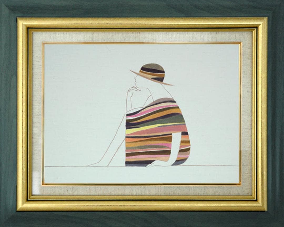 油絵 菅家令子 絵 絵画 インテリア F3-041214 人物　女性