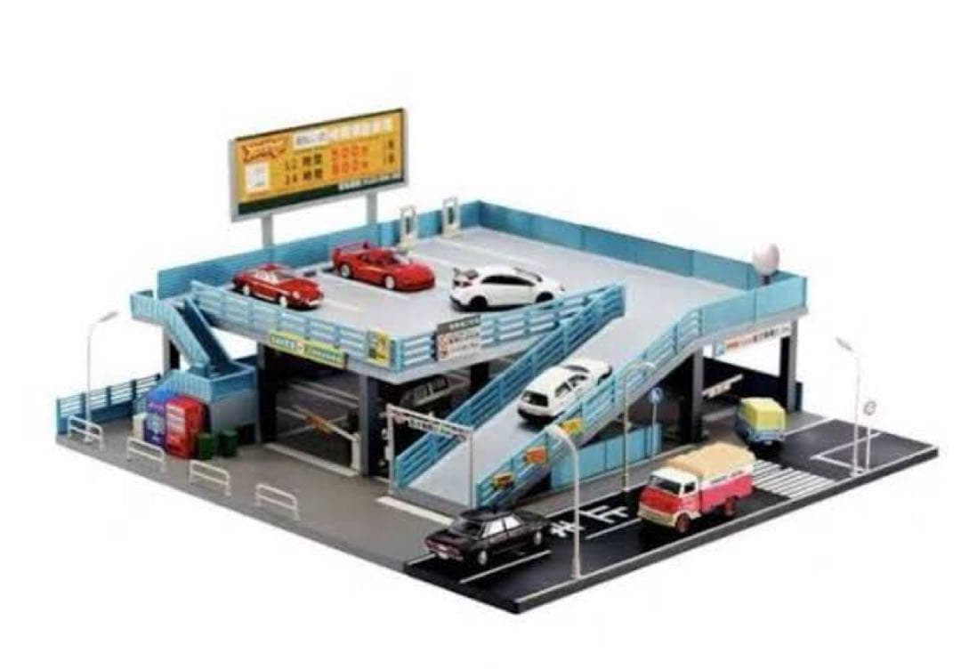 【新品】拓意 1層2段駐車場 1/64 立体駐車場 Xcartoys