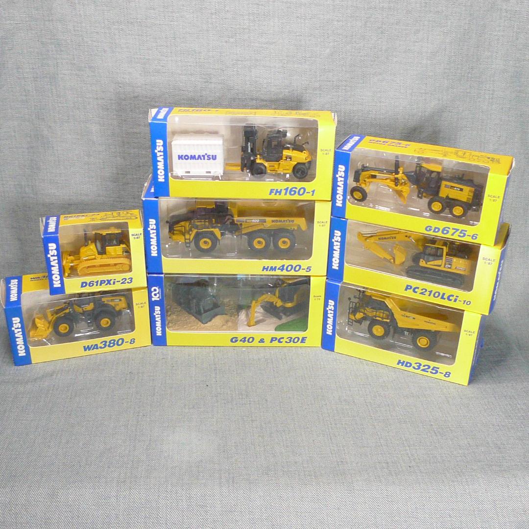 g*l様 n5157▽コマツ オリジナル ミニチュア 非売品 8台 ミニカー