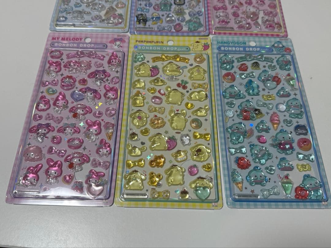 正規品 ボンボンドロップシール サンリオ　大　第2段 6種セット