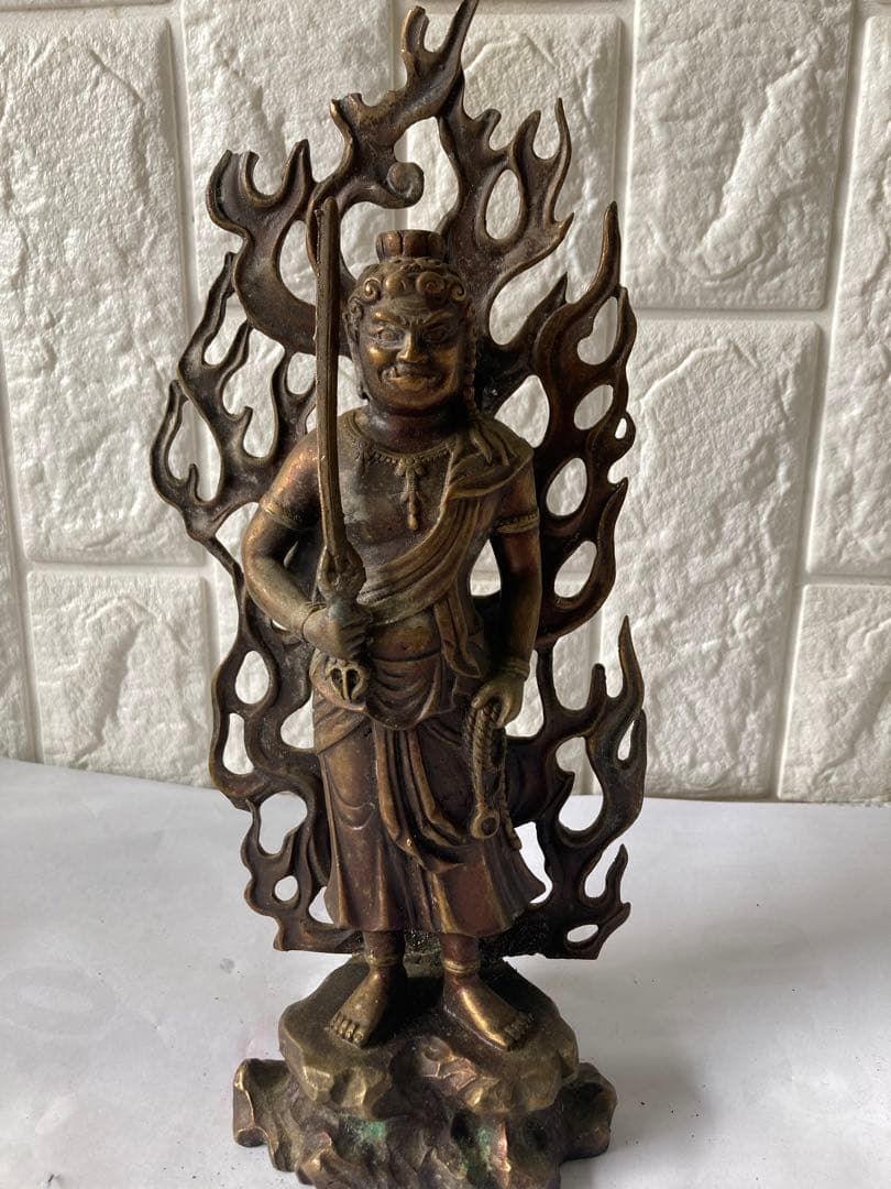 不動明王，古銅製，仏像，時代物