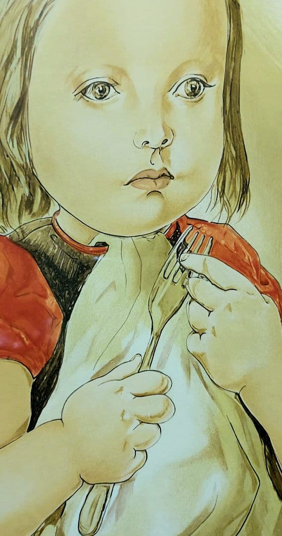 藤田　嗣治「フォークを持つ少女」