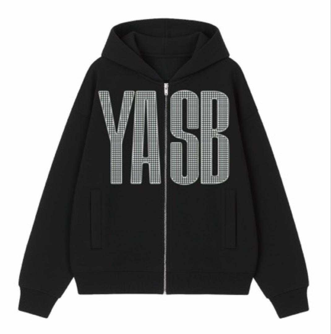 YASB フード付きパーカー 黒 Mサイズ