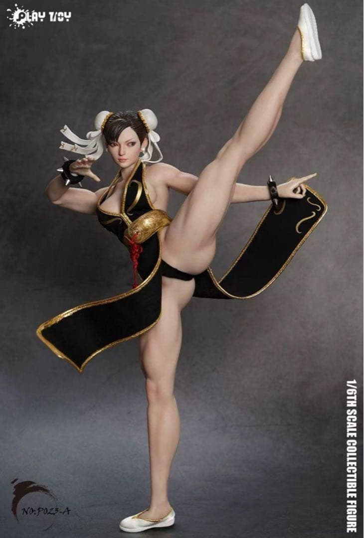 PLAY TOY 1/6 格闘の女神2.0 可動 春麗　フィギュア 黒