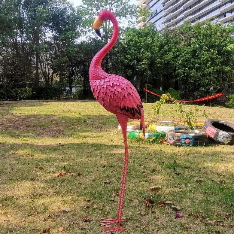 大型 全長152cm フラミンゴ 鳥 おしゃれ 屋外 庭 ガーデニング 雑貨