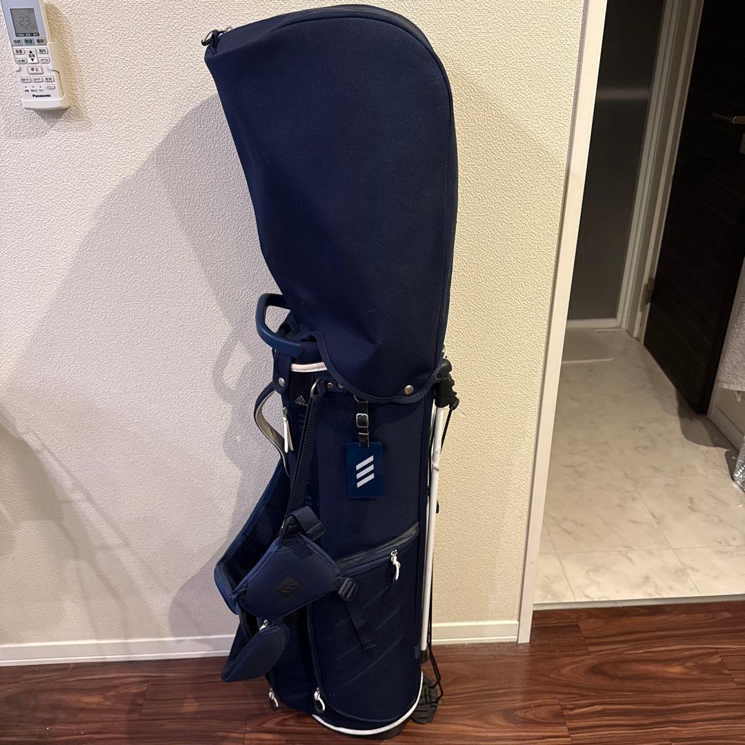 adidas golf スタンド式 ゴルフバッグ　NAVY