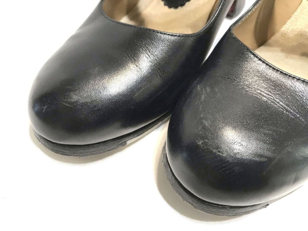 ブレリアbuleria フラメンコシューズ パンプス37ハーフ 23.5cm黒系
