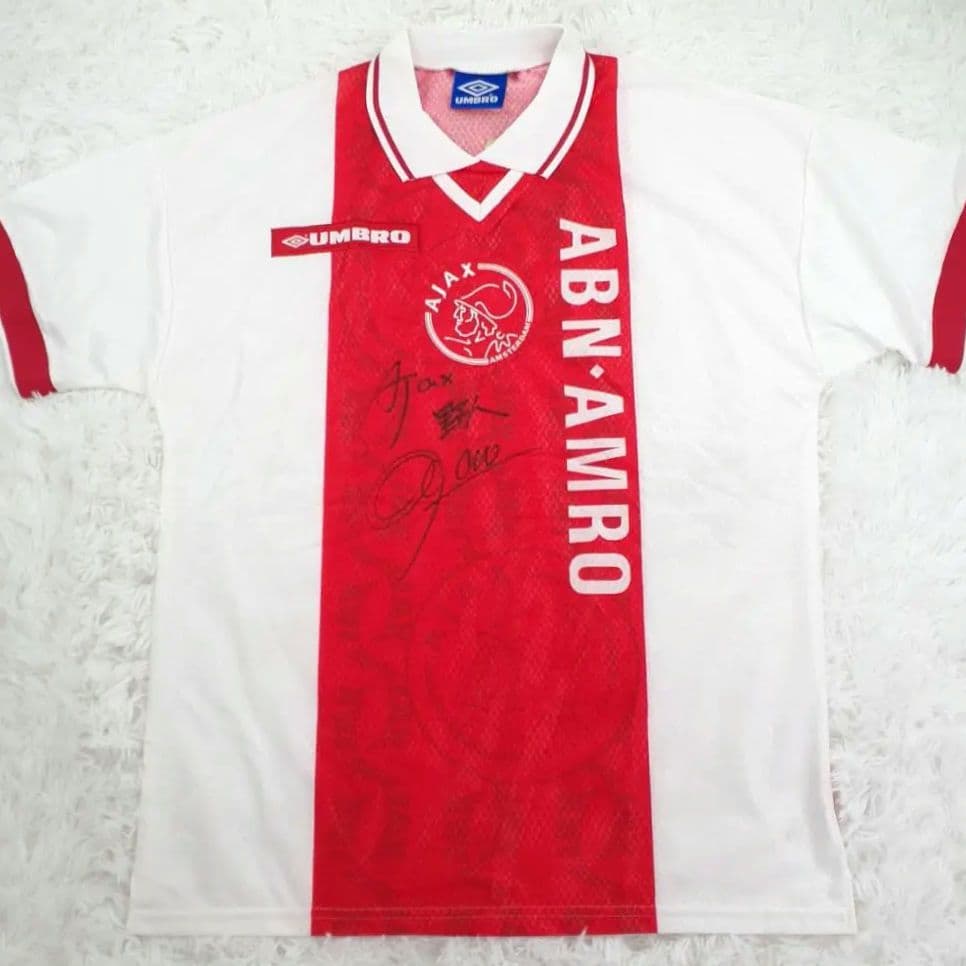 タグ付未使用保管品◎アヤックス Ajax 岡野雅行 サイン入り練習用ユニフォーム