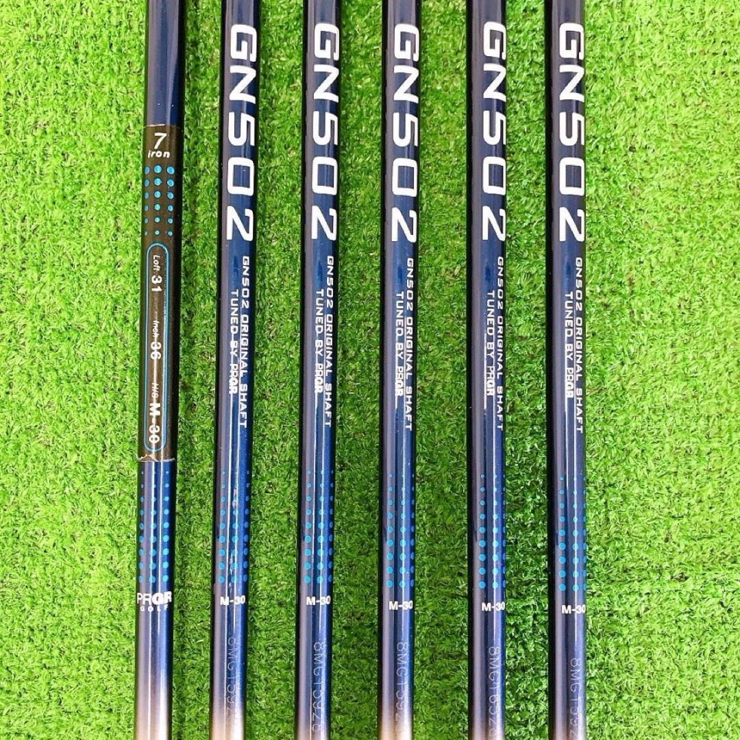 テ34★PRGR GN502 6本レディースアイアンセット 純正プロギアM-30