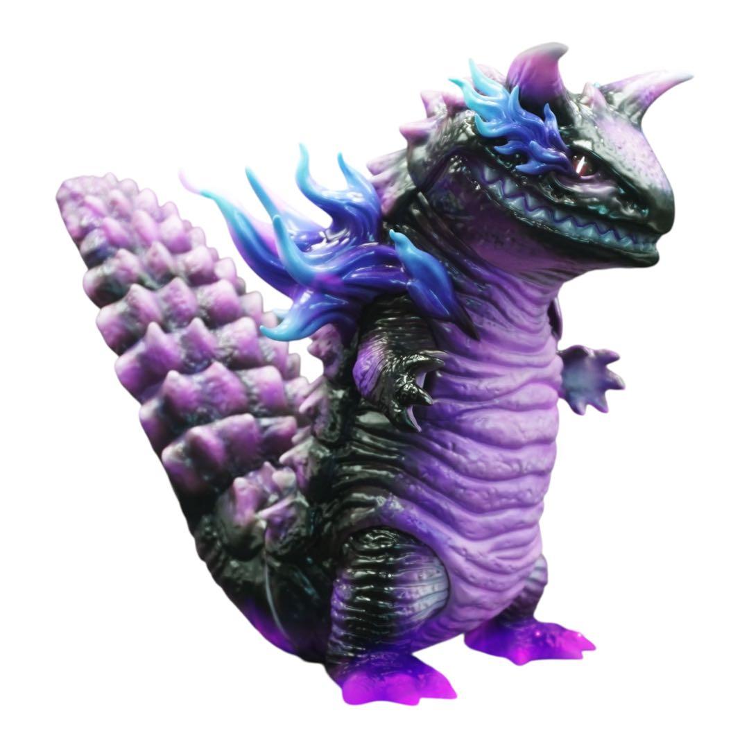 レオパ怪獣　フレイムパープル　ヤモリ　モンスター　可動　ソフビ　フィギュア