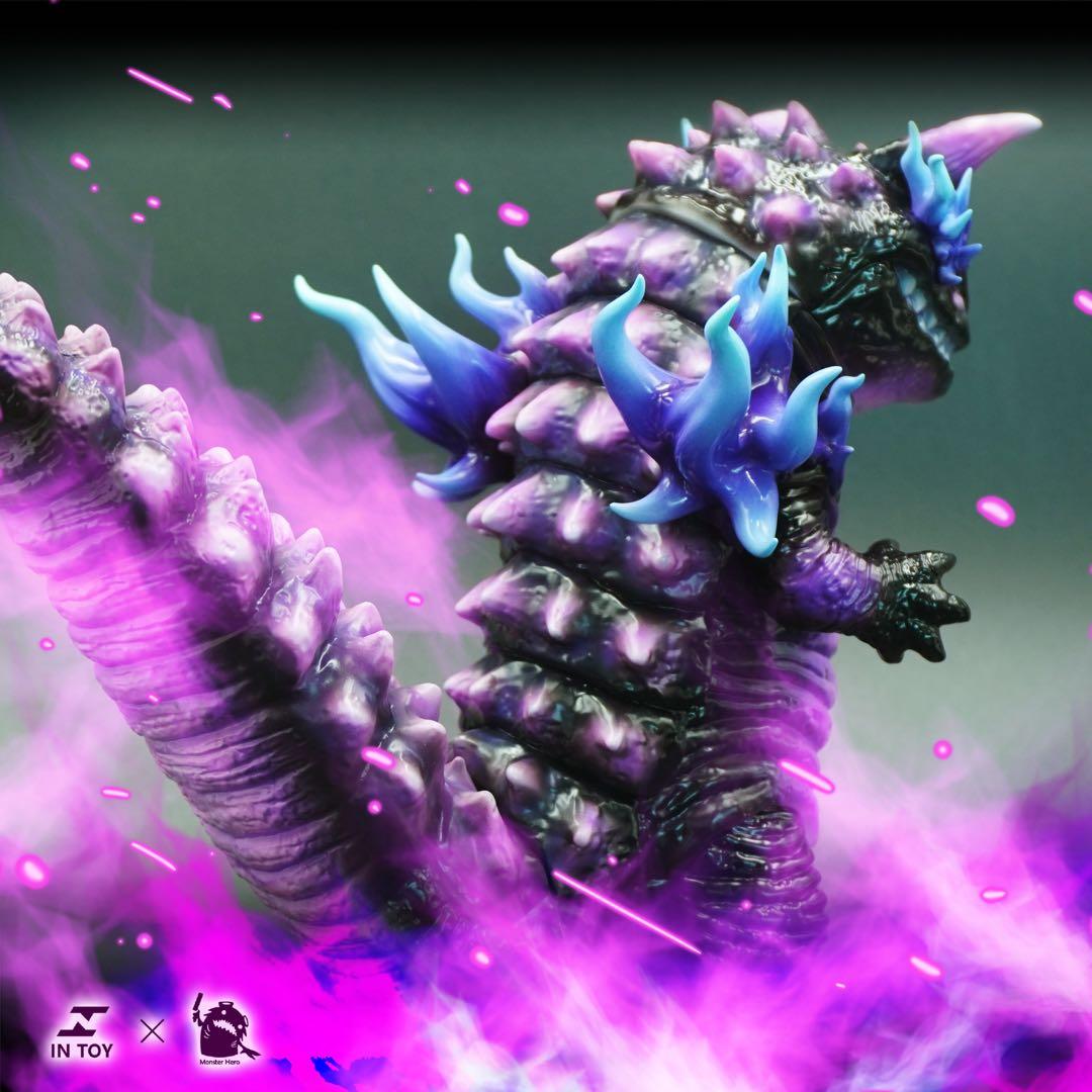 レオパ怪獣　フレイムパープル　ヤモリ　モンスター　可動　ソフビ　フィギュア