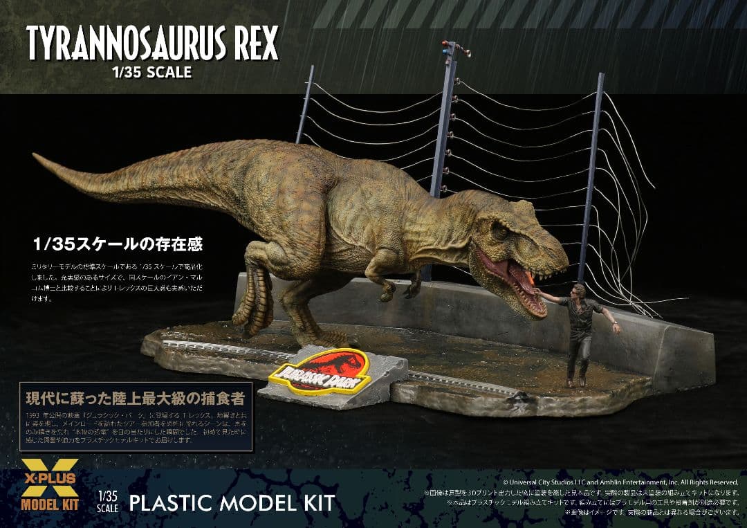 ジュラシックパーク ティラノサウルス 1/35スケール モデルキット