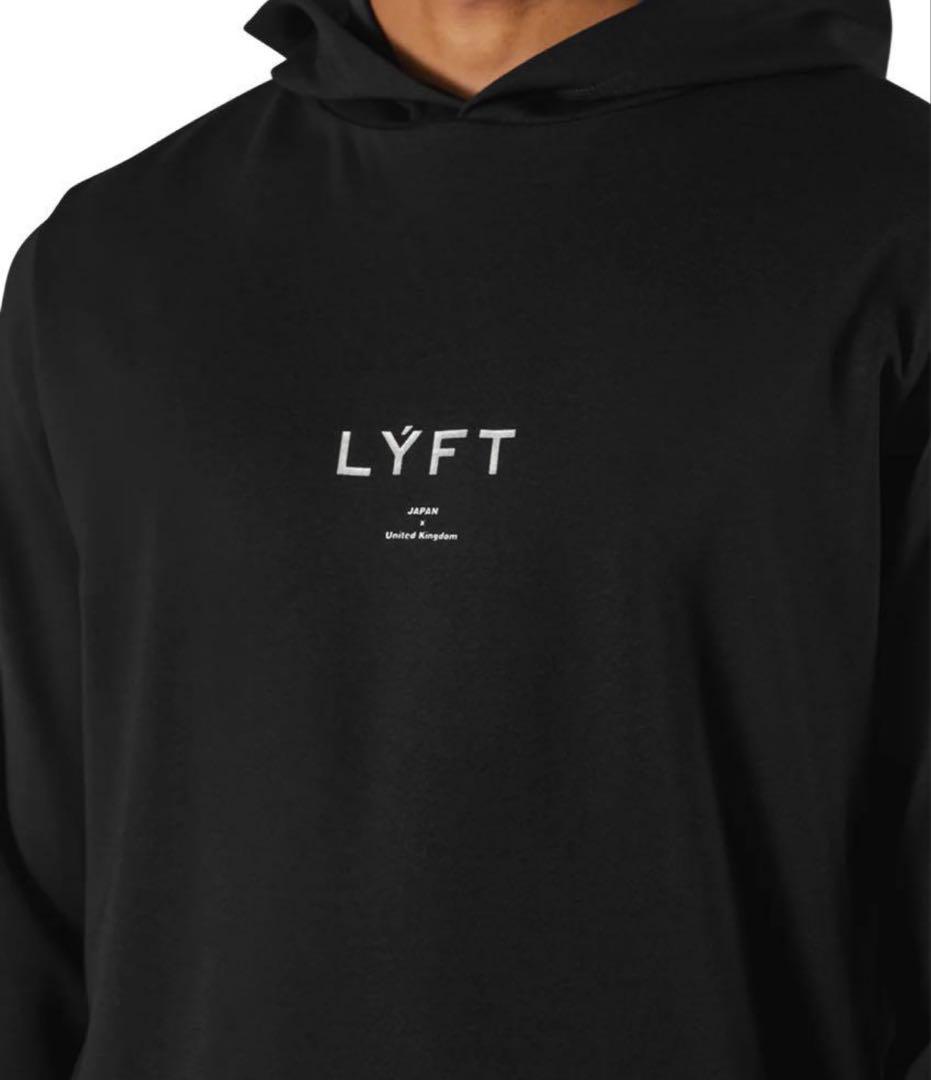 新品 LYFT パーカー ブラック ストレッチプルオーバー フーディー XL