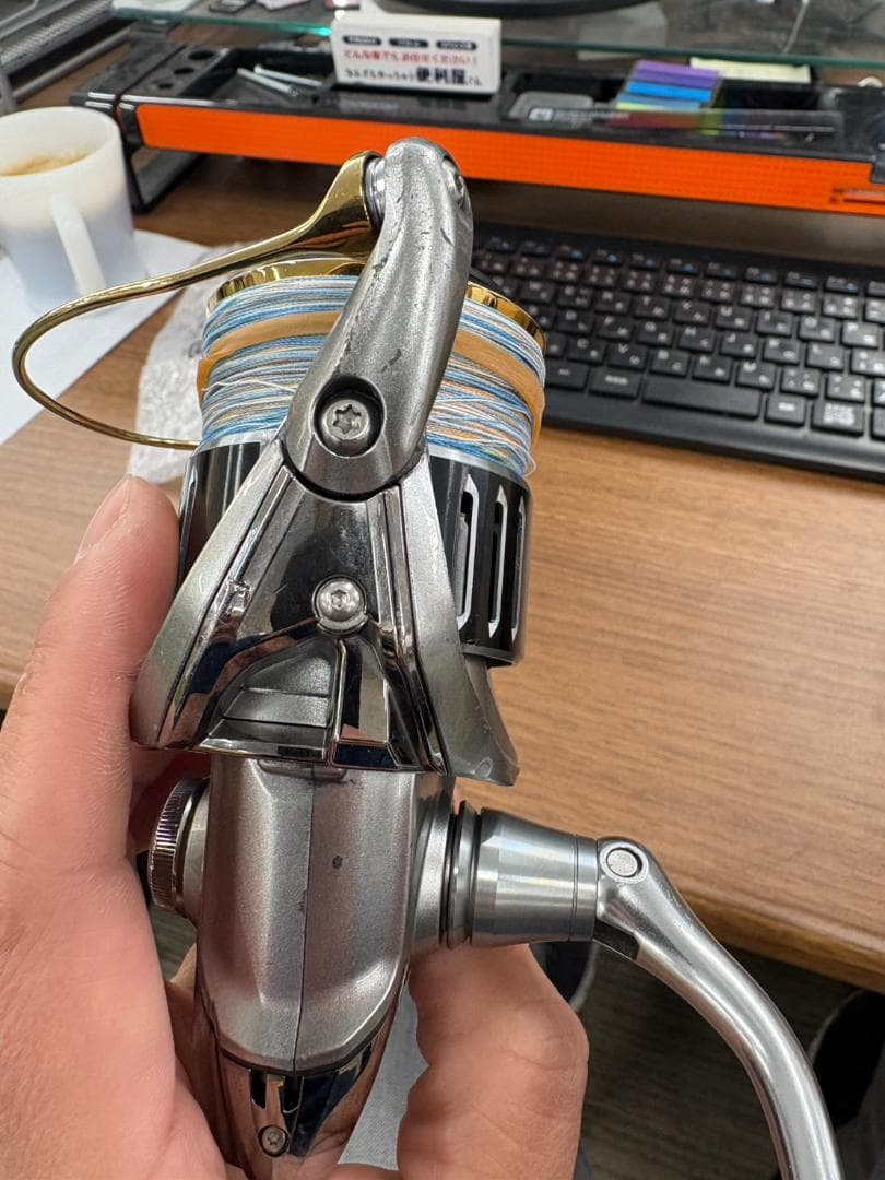 中古 シマノ ツインパワー4000XG ハンドル ゴメクサス スピニングリール