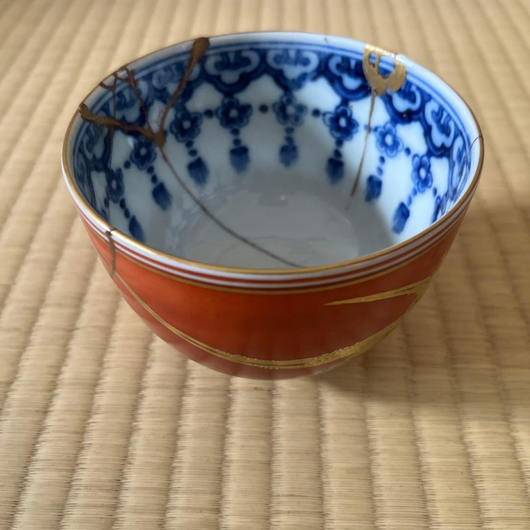 金襴手茶碗　永樂　和全　淡々斎書付