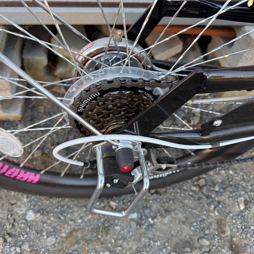 HOBSFACT子供用自転車 22インチ　ブラック　6段変速　116cm〜
