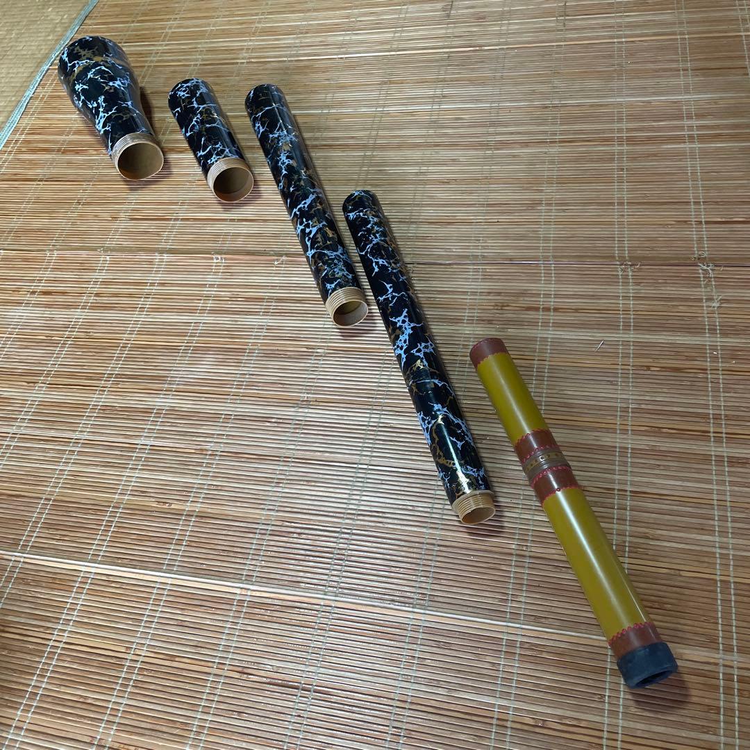 組立式ディジュリドゥ 黒白模様 管楽器