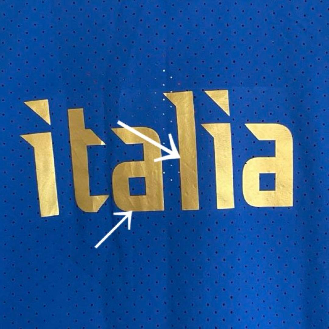 新品 PUMA 公式 イタリア代表 フルジップベスト 青 M メッシュ サッカー