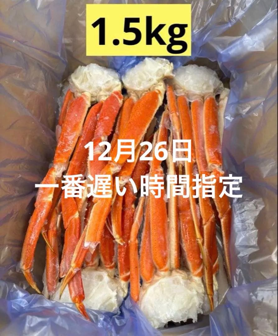 【12月26日 一番遅い時間指定】 green 本ズワイガニ 1.5kg