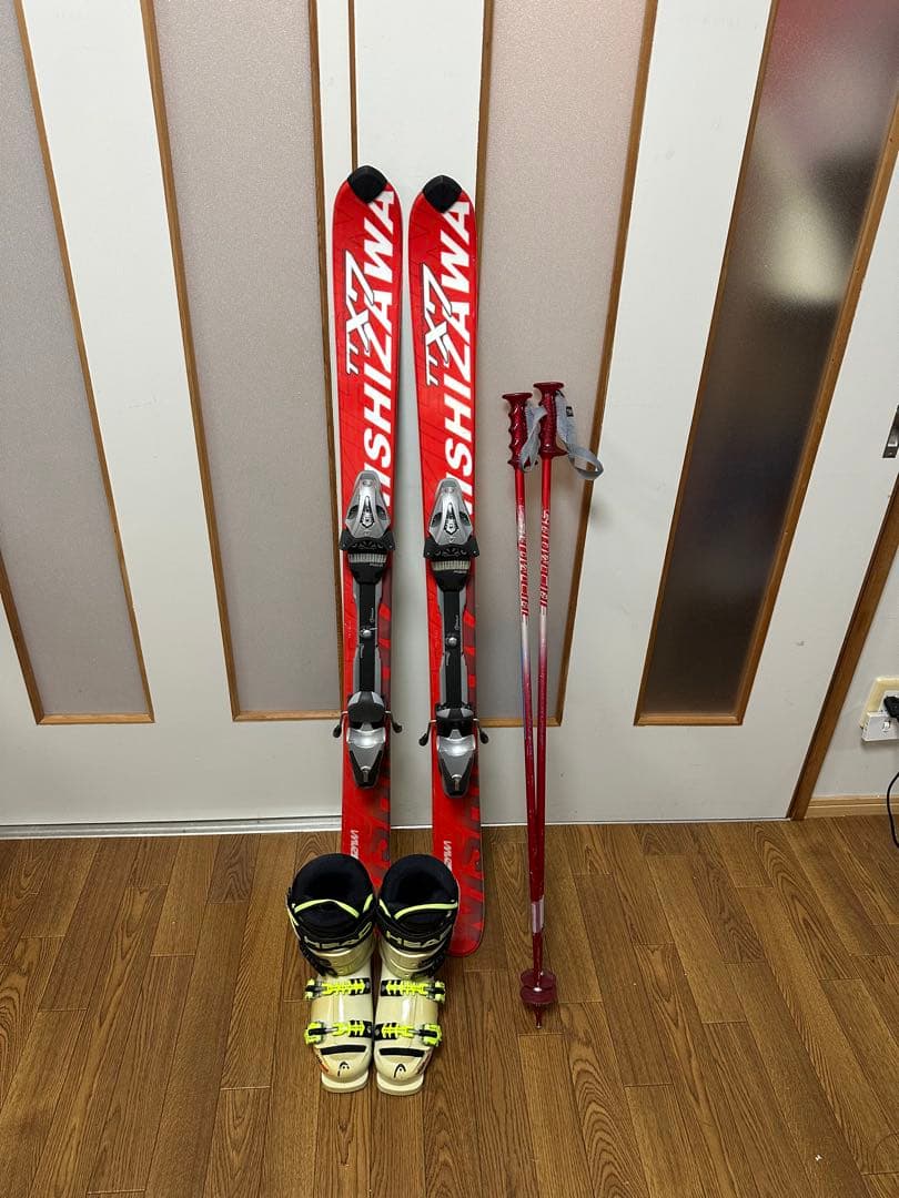 Nishizawa スキー板123cm,ブーツ22.5cm,ストック110cm