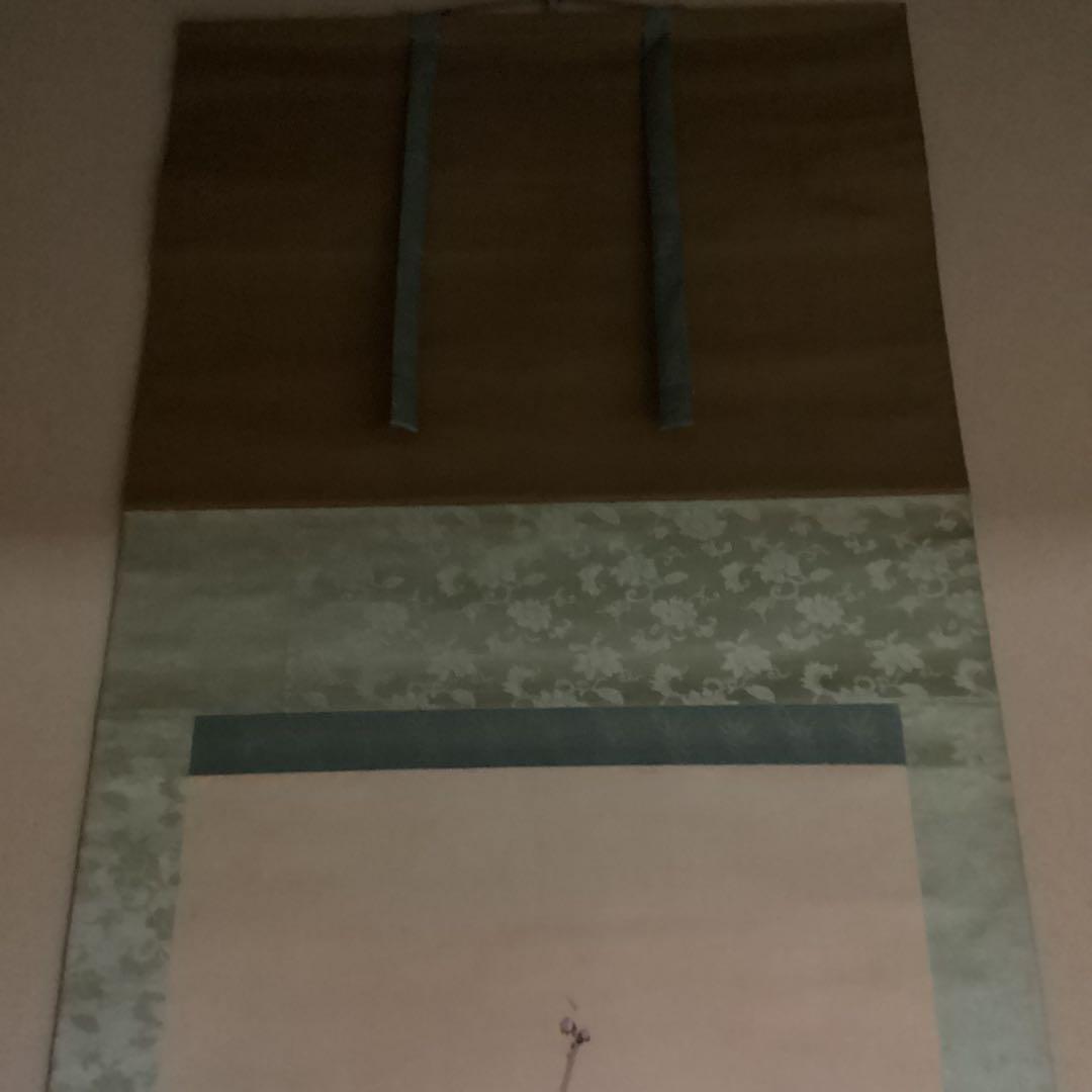 O-19. 松竹梅小鳥の図　掛軸　縁起物　吉祥