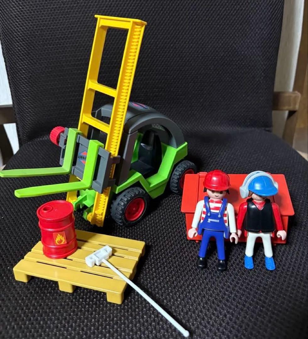 Playmobil モビルクレーン・ダンプカー・レーシングカーセットをまとめて