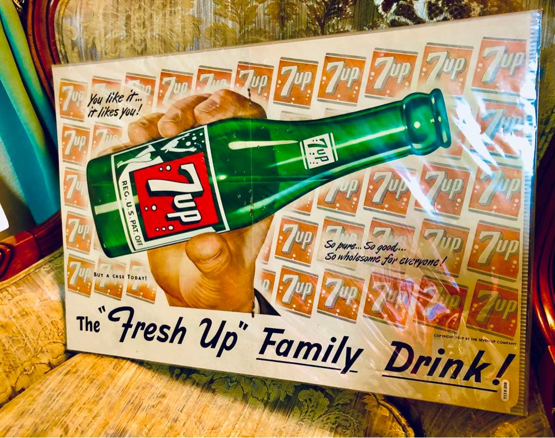 セブンアップ＊７-up＊vintage 1949年製＊コレクタブル