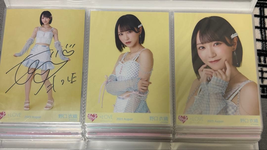 野口衣織　ナツマトペコンプ　直筆