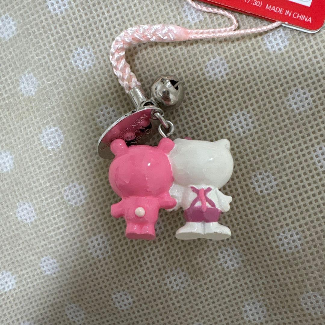 【希少】　ハローキティ　ピンクパンサー　USJ限定　ストラップ