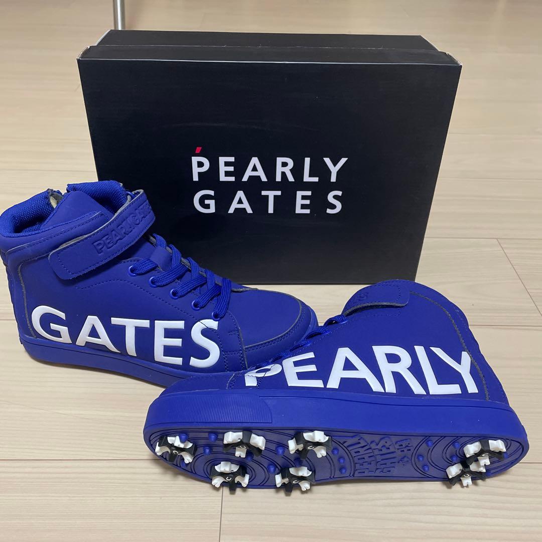 新品未使用 PEARLY GATES ブルー ハイカットシューズ23.5cm