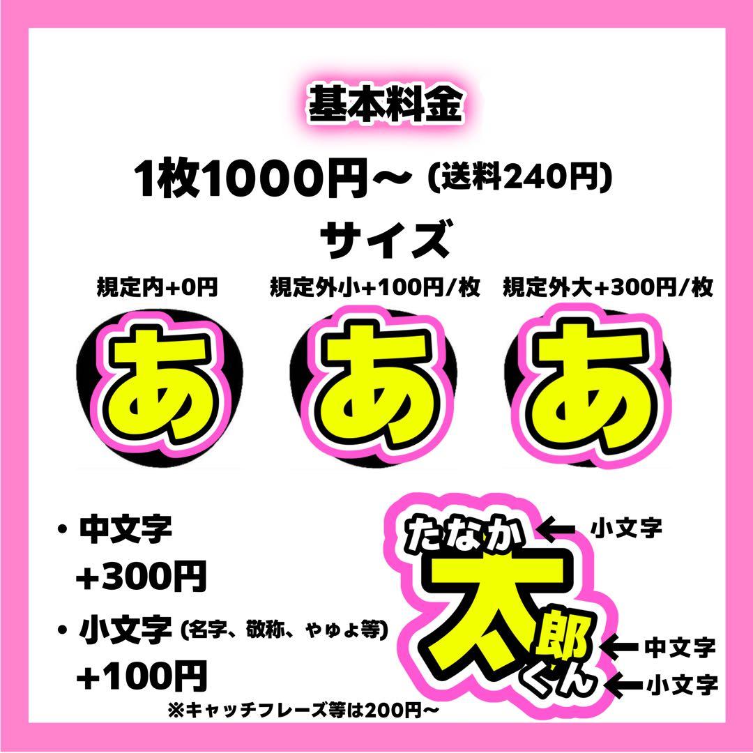 なななページ うちわ文字 オーダー