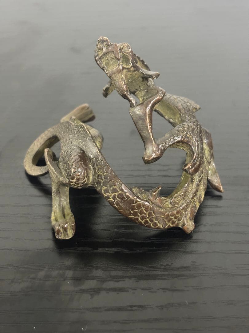 銅製品　中国　古物　龍　美術品