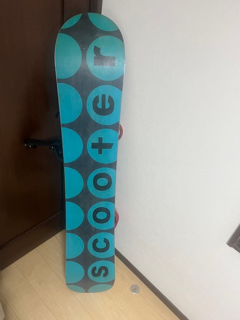 scooter スノーボード 青/黒 ドットパターン