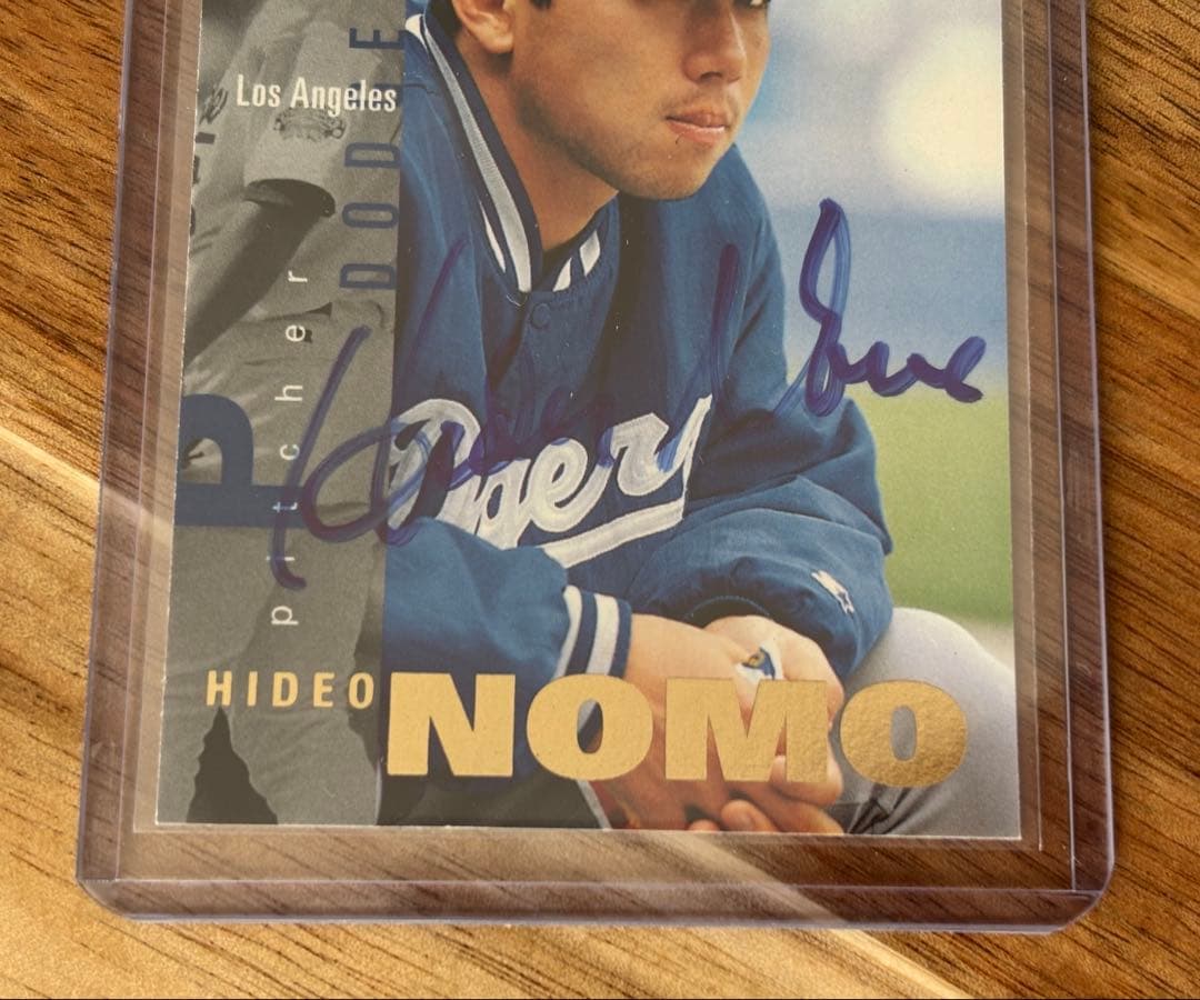 MLB 野茂英雄 サインカード　ドジャース