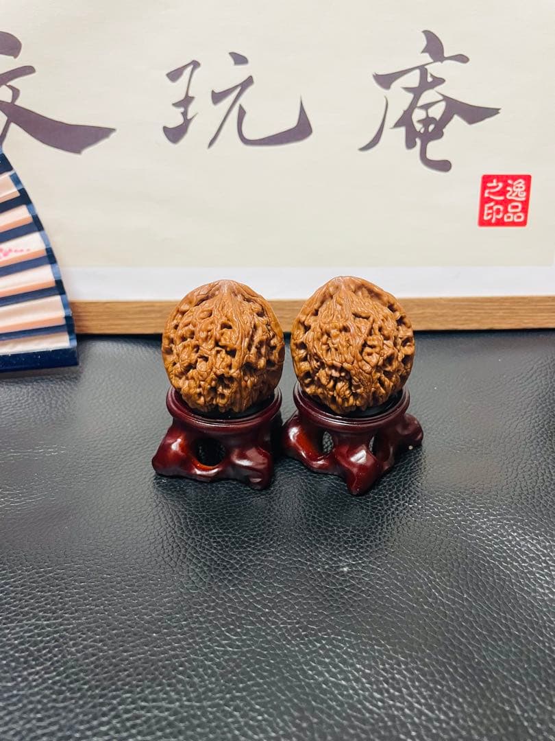 ❤️No.422遊ぶクルミ　文玩核桃 水龙纹（店主1年育てた)