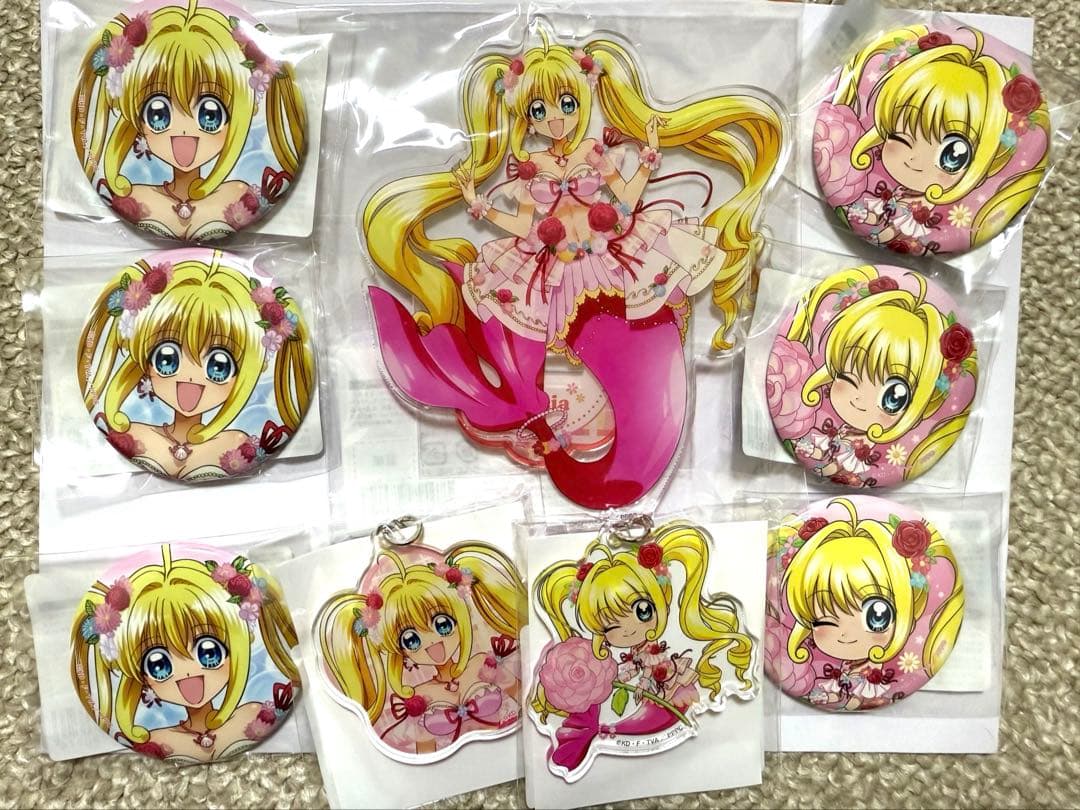 新品未開封 ぴちぴちピッチ るちあ くじ引き堂 アクスタ 缶バッジ