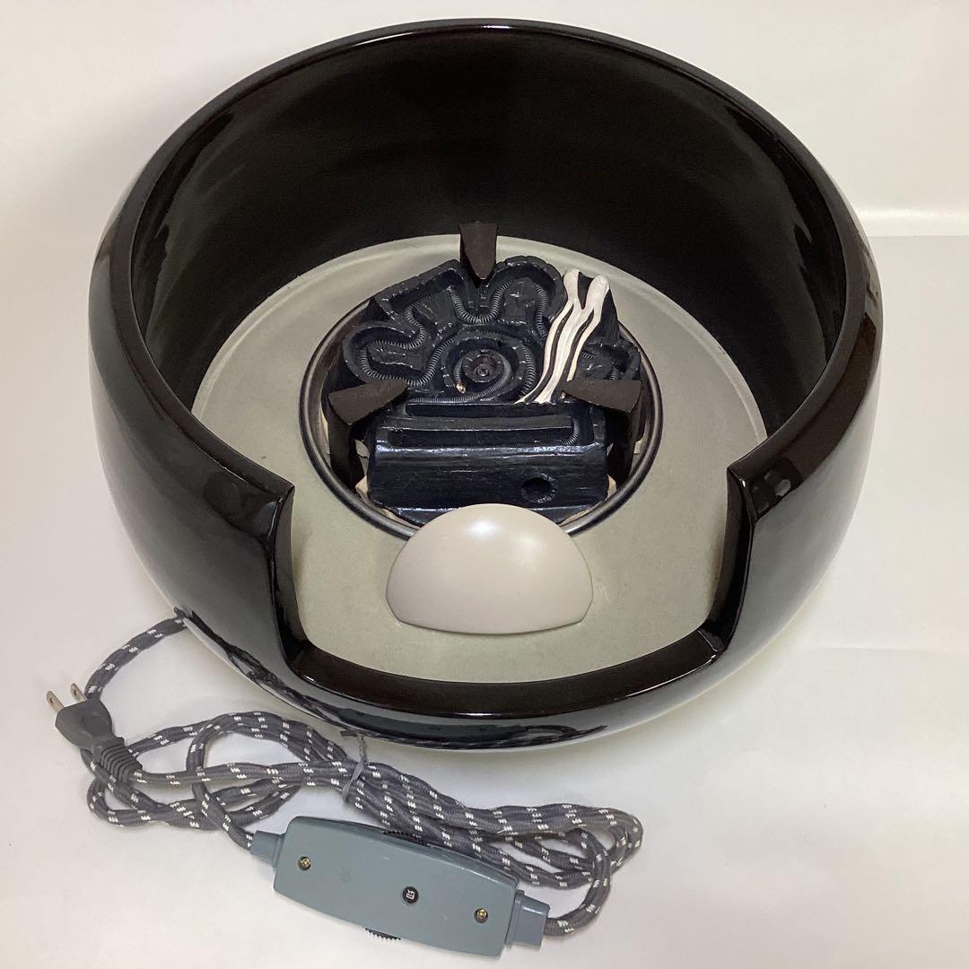 野々田式 電熱器 黒 道安 B型 箱なし 茶道具 古物品