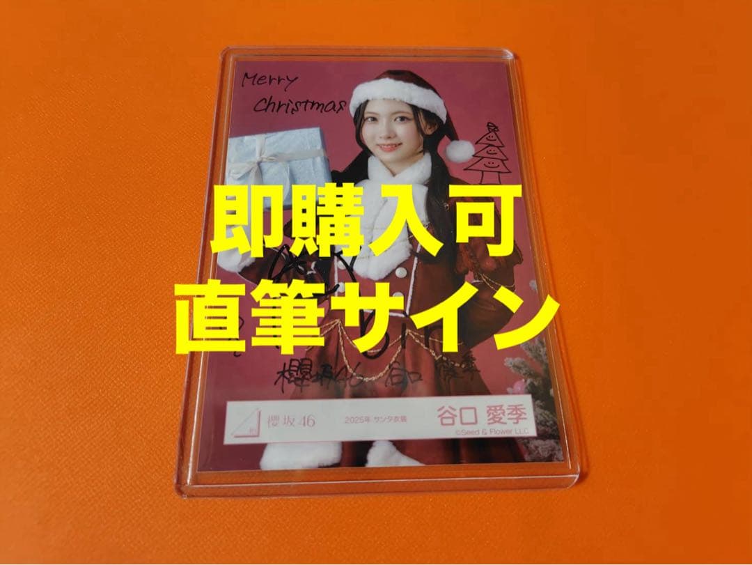 谷口愛季　櫻坂46 2025年 サンタ ランダム生写真 直筆サイン　チュウ