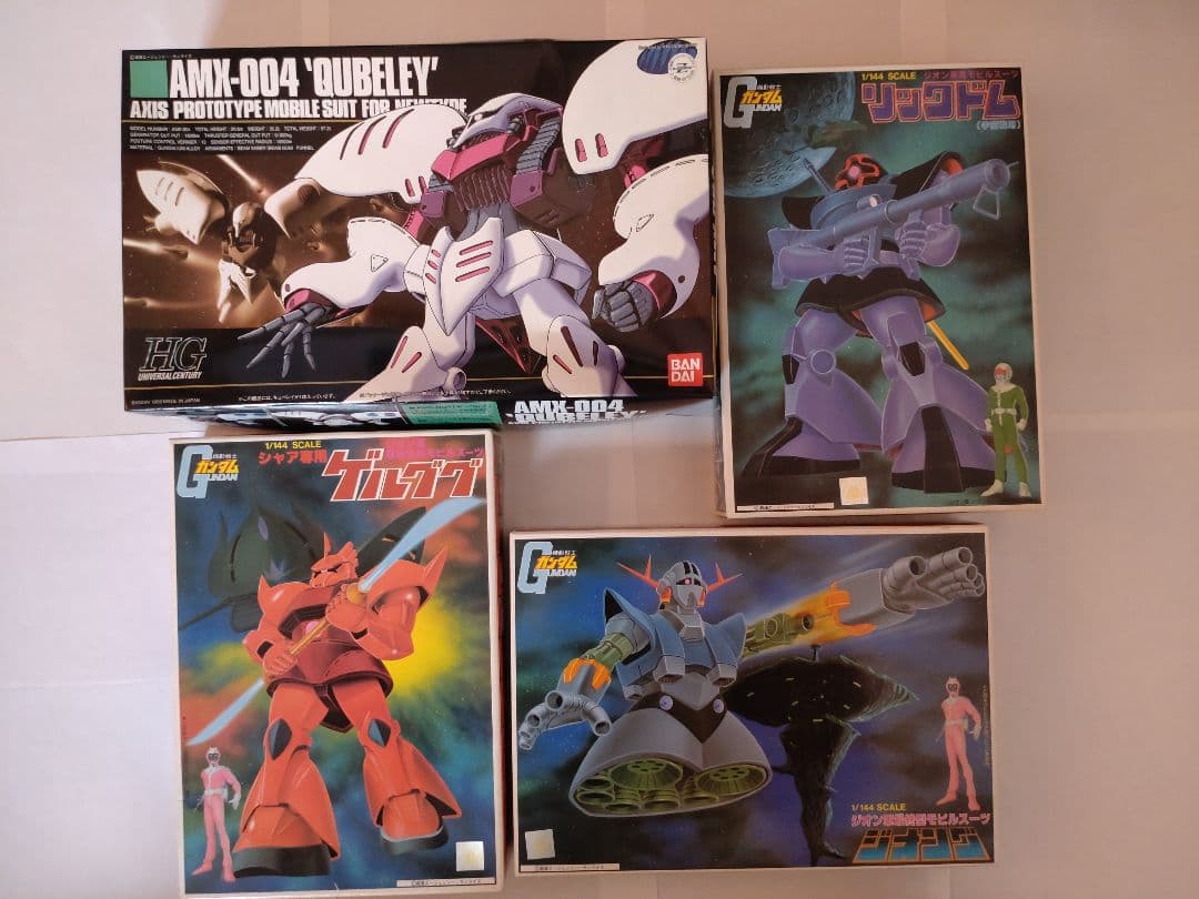 赤バンダイロゴ 1/144 HG キュベレイ他ジオン系MS 4点セット