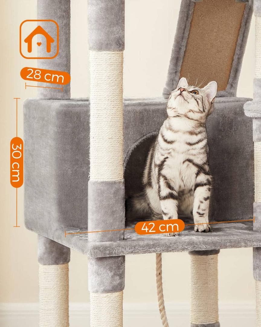 オシャレで2m超のキャットタワー、多頭飼いに最適
