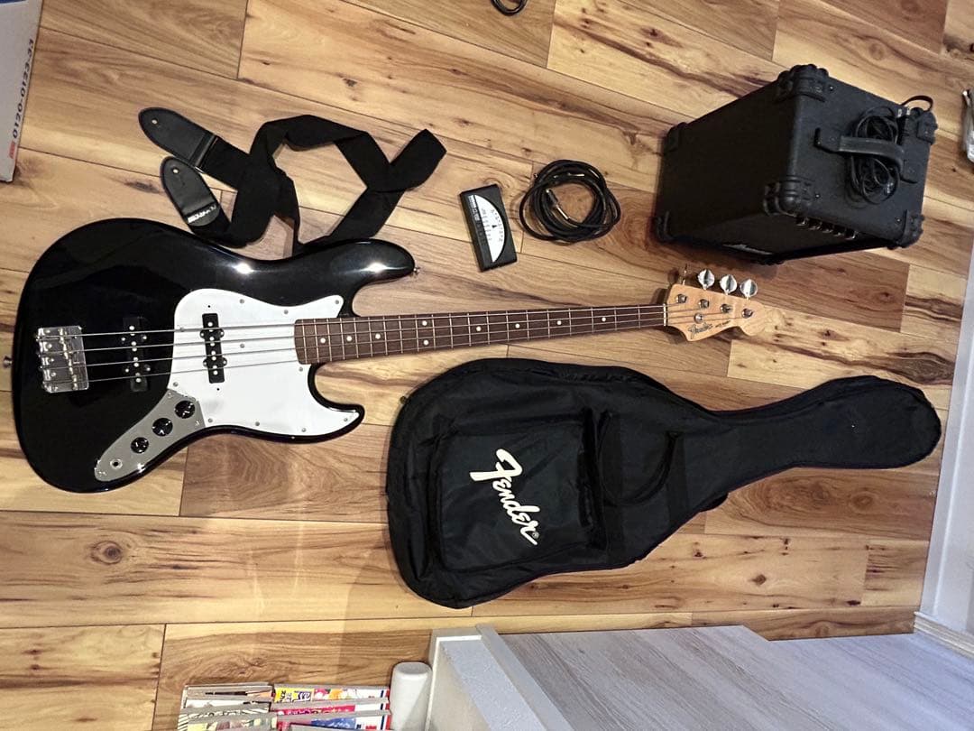 Fender ジャズベース ブラック 初心者セット（ミディアムスケール）