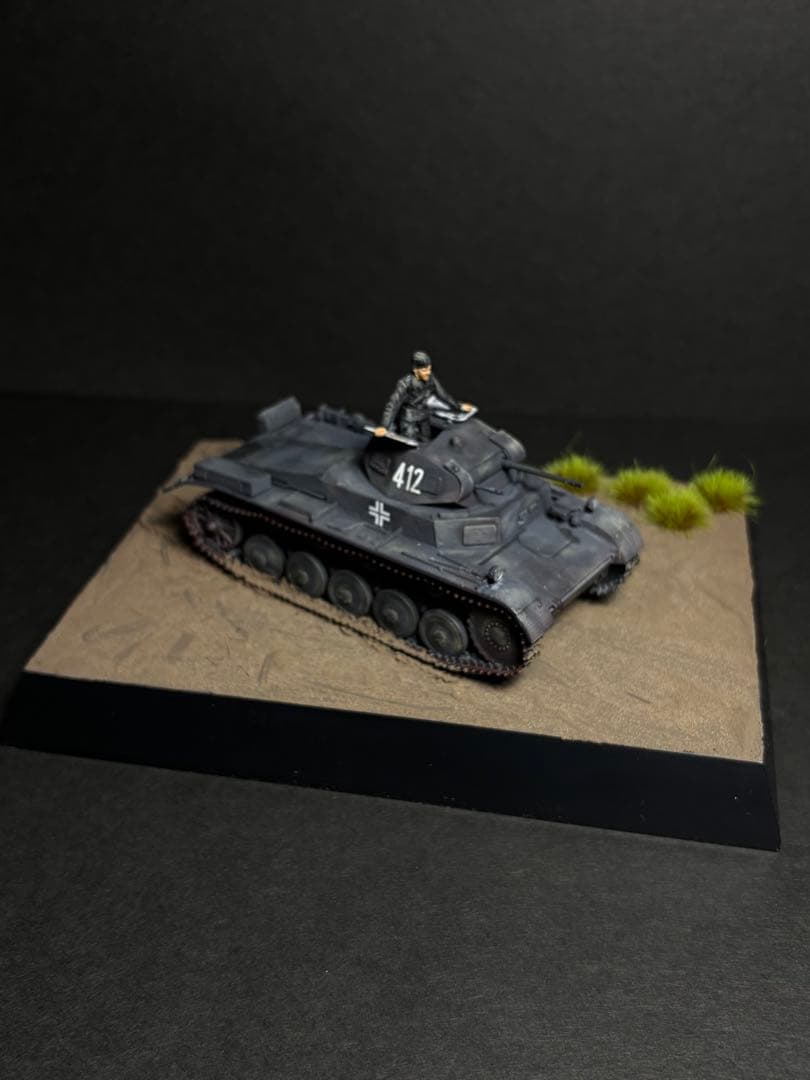 作品No27 ジオラマ1/48 ドイツ陸軍 II号戦車 フランス戦線 完成品