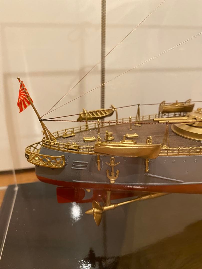軍艦三笠　金属模型　完成品　1/300